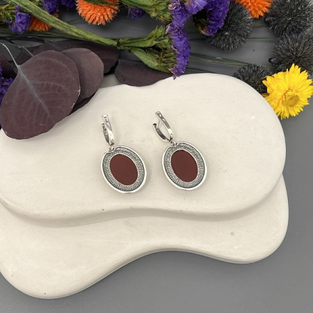 Серебряные серьги Афина 